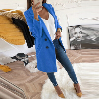 

Plus Size Women Blazer Suit Jacket Long Trench Coat Business Coat Long Cardigan Outerwear