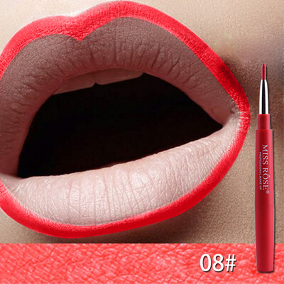 

Lip Liner Long Lasting MISS ROSE 2 in 1 Lip Liner Pen Waterproof Colorful Silk Smooth Lipstick Pen Pencil Stretch Lip Brush Tool L