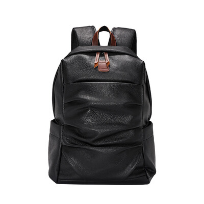 

Soft leather shoulder bag Korean leisure travel computer backpack pu leather female fashion simple student bag tide