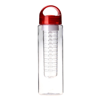 

Siaonvr 700ML Plastic Fruit Water Bottle Sports Lemon Cup Red