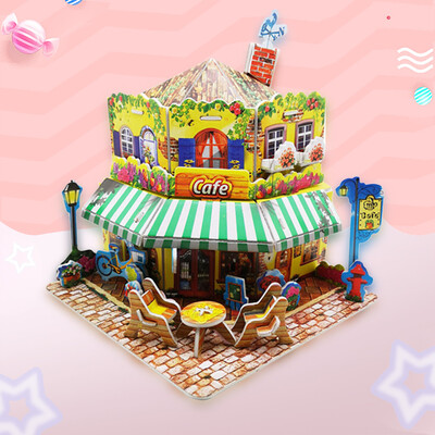 

Gotoamei 3D DIY Puzzle Castle Model Cartoon House Assembling Paper Toy Kid Early Learning