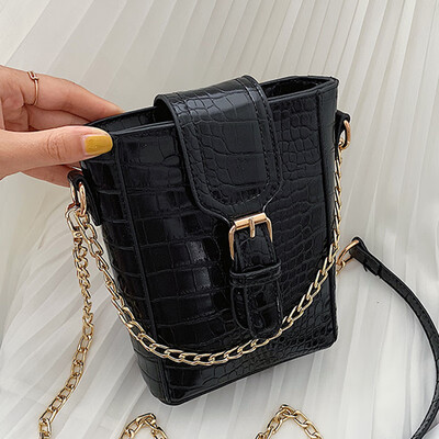 

North bag texture bag women 2019 new Korean version of Joker mini bucket bag net red chain slung shoulder bag tide