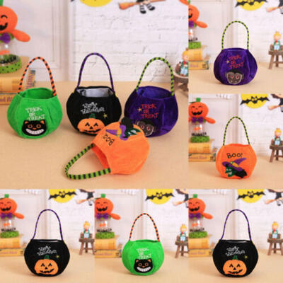 

Halloween Cartoon Pumpkin Tote Bag Fun Party Trick Treat Bags For Sweets & Candy