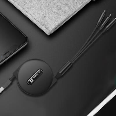 

Durable 12m Lighting Cable Micro USB Type-C Cable Retractable Fast Charging Data Cable