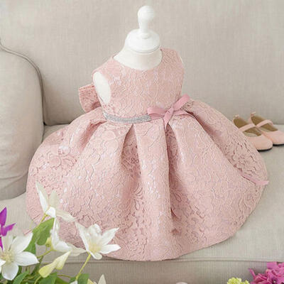 

Christmas Kids Flower Girl Dress Gown Formal Baby Lace Wedding Party Dresses AU
