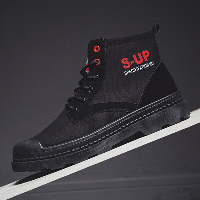 

Martin shoes wild mens boots retro high canvas canvas boots fashion trend boots mens wolf boots