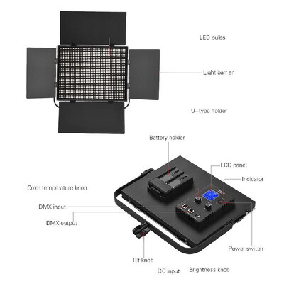 

Viltrox VL-D85T Professional Slim Metal 3300K-5600K Bi-Color LED Video Light Fill Light with Remote Control Adjustable Brightness