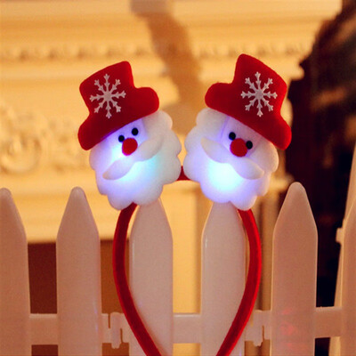 

New Christmas LED Flashing Glowing Headband Women Girl Kids Xmas Gift Party Year Halloween Christmas sweater Hair Decor Props W1
