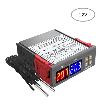 

Dual Digital Display Thermostat Temperature Regulator Temperature Controller with Double NTC Probe Heater Sensor Probe Two Relay O