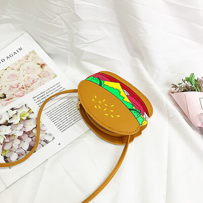 

Tailored Fashion Student Children Lemon Hamburger Leather Shoulder Bags Crossbody Bags