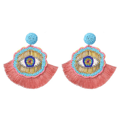 

2019 Fruit Bead Earrings for Women Summer Watermelon Dangle Drop Earrings Girl Handmade Statement Wedding Jewelry Party Gift