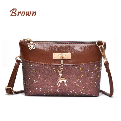 

Fashion Women Girl Bling Sequins Flap Bags Pretty Deer Crossbody Shoulder Bags High Quality Ladies Brand Sacoche Femme T10