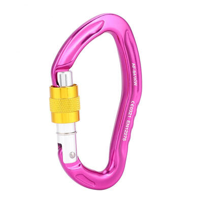 

Greensen Aluminum Alloy 24KN Carabiner D Buckle Spring Clip Keychain Hook Outdoor Sports Accessory