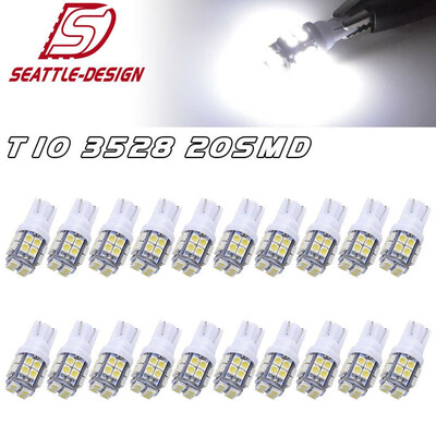 

20x Bright White T10 Led Dome Map License Interior Light Bulbs W5W 168 194 2825