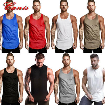 

Men Muscle Bodybuilding Sleeveless Shirt Tank Top Gym Singlet Fitness Sport Vest