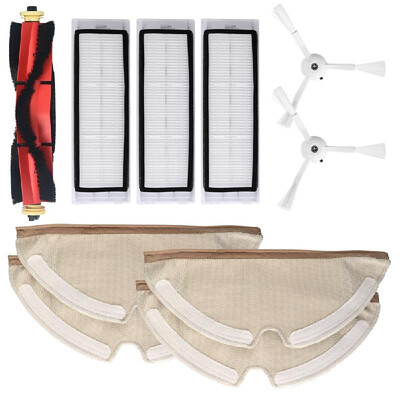 

Robotic Vacuum Cleaner Filters Side Brushes Main Brush Dust Cloth Kit 10pcs Replacement Accessories for XIAOMI Roborock T4 T6 S55
