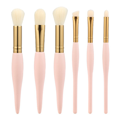 

Toponeto 6 Pcs Big Belly Makeup Tools Foundation Brush Blush Brush Loose Brush Makeup Set