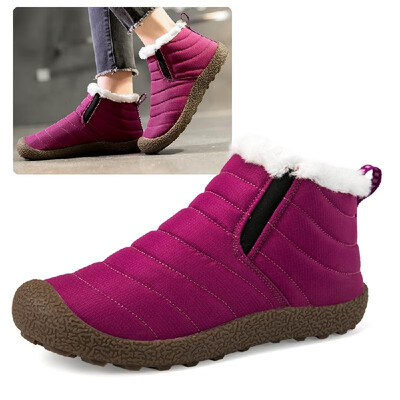 

Warm Snow Boots Women Men Winter Slip On Snow Boots Warm Ankle Boots with Warm Inner Lining