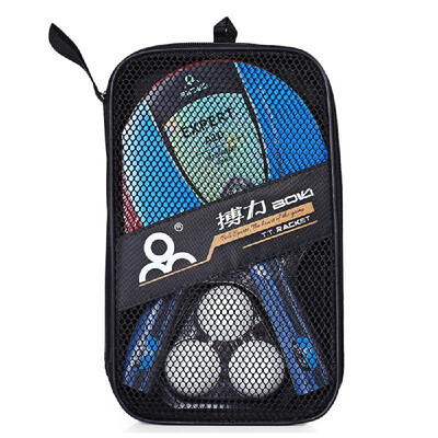 

Table Tennis Racket Set 2 Ping Pong Paddles&3 Ping Pong Balls Storage Pouch