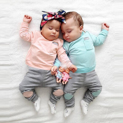 

Newborn Infant Baby Boy Girl T Shirt TopsPants 2Pcs Outfits Clothes Set