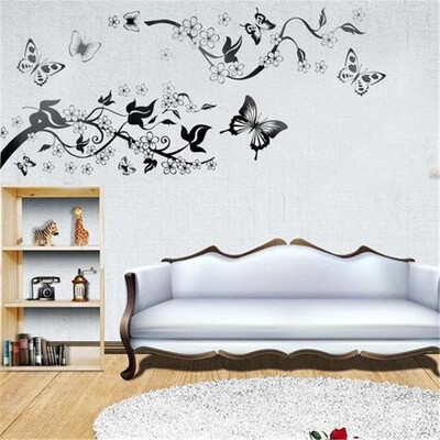 

〖Follure〗Wall Sticker Paper WallpaperAdhesive Decal Sticker Butterfly Sticker Flowers