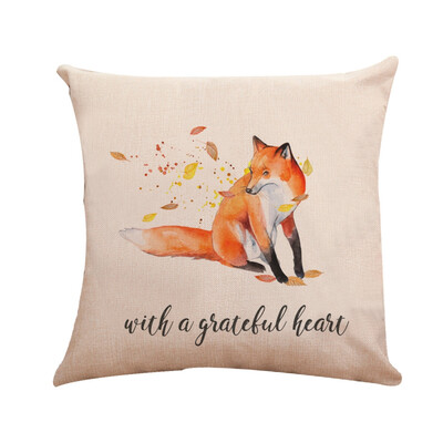 

Tailored Thanksgiving wreath Pattern Cushion Cover Throw Pillow Case Sofa Bed Home Decor