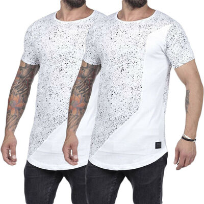 

Mens O Neck T Shirt Casual Cotton Muscle Fit Tops Short Sleeve Plain Tee Summer