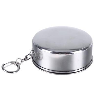 

Big Stainless Steel Travel Portable Retractable Metal Wine Folding Cup