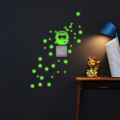 

〖Follure〗Cartoon Luminous DIY Cute Cat Switch Wall Sticker Night Light Sticker