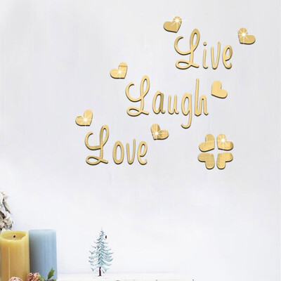 

Gobestart Live Laugh Love Quote Removable Wall Art Stickers Mirror Decal DIY Room Decor A