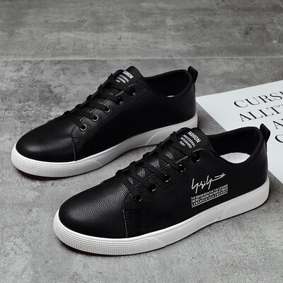 

Autumn youth cloth shoes mens casual flat shoes Korean version of the trend of wild tide shoes simple small black shoes mens shoes