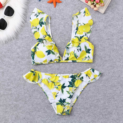 

Saidsome Women Floral Print Bikini Set Swimming Two Piece Swimsuits Swimwear Beach Suit
