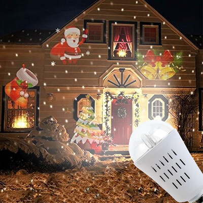 

4W LED Projector Light Bulb RGBW LED Stage Light Indoor Laser Projector Lamps LED Snowflake Projector Lamp for Christmas Decor