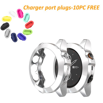

ECSEM TPU Covers Compatible with Garmin Fenix 5X Plus Watch Case Charger Port Protector Cover for Fenix 5X Plus Accessories