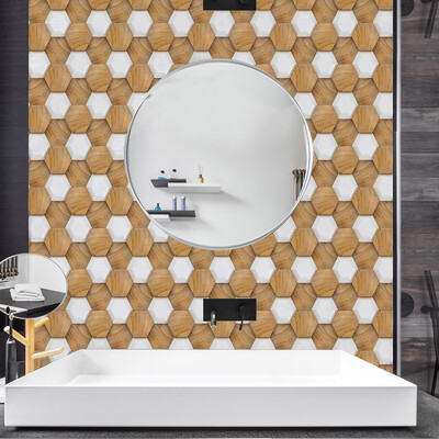 

〖Follure〗Explosion Models 3D Stereo Tile Stickers Anti-Collision Stickers PVC Wall Sticke