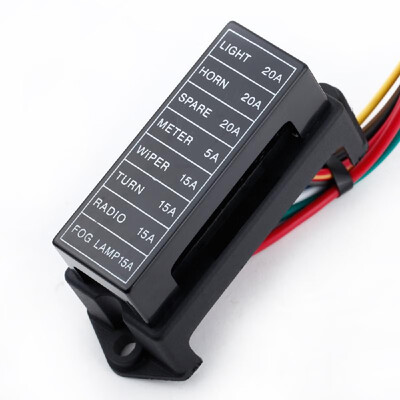 

8 Way DC32V Circuit Car Trailer Auto Blade Fuse Box Block Holder ATC ATO 2-input 8-ouput Wire