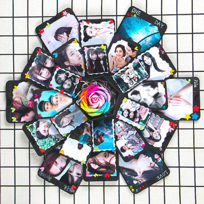 

Hexagon Explosion Box DIY Craft Photo Album Romantic Anniversary Birthday Gift