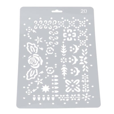 

Flower Lace Ruler Template DIY Photo Album Hollow Out Drawing Tools Stencil