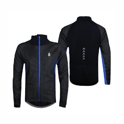 

WOLFBIKE Men Fleece Thermal Winter Cycling Jacket Windproof Bike Bicycle Wind Coat Clothing Casual Long Sleeve Jersey Waterproof R