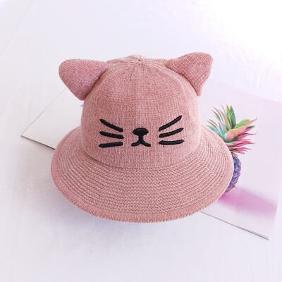 

Autumn&winter knitting wool childrens Fishermans hat girls basin hat 1 boys Baby Hat 6 months-2-year-old cat