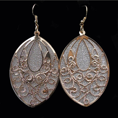 

Frosted Earrings Style Unique Trendy Exaggerated Earrings Hollow