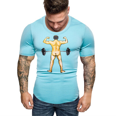 

Toponeto Mens Summer Casual Fashion Funny Printing O-Neck Short Sleeve T-shirt Top Blouse