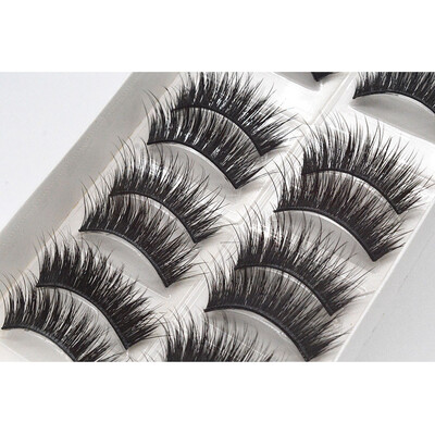 

〖Follure〗10 Pairs Of Mechanism Half manual False Eyelash Hard Stems Lengthen Thick