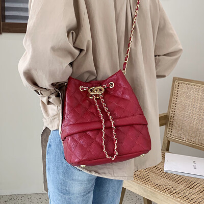 

Small fragrance rhombic bag female 2019 new wave Korean fashion gas wild chain single shoulder slung bucket bag