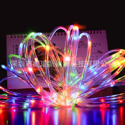 

Explosion models with tube solar copper wire lamp 100 lights solid trumpet holiday Christmas wedding outdoor garden decoration