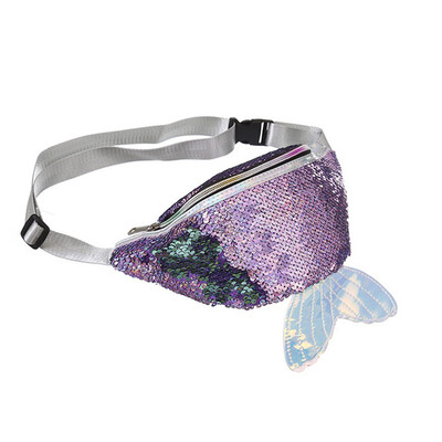 

Tailored Fashion Women Sequins Colorful Mermaid Tail Crossbody Bag Messenger Chest Bag