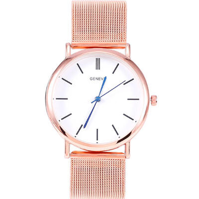 

Hot Sale Metal Mesh Band Watch Minimalist Luxury Women Mens Stainless Steel Quartz Wristwatch Silver Rose Gold Unisex Watches