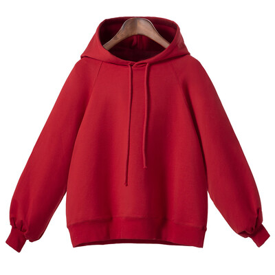 

Nomeni Women Lantern Sleeve Sweater Womens Long Sleeve Loose Thin Hooded Blouse BKL