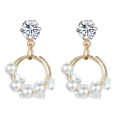 

Korean Hot Sale Pearl Earring Crystal Dangle Drop Earrings For Women Luxury Rhinestone Earings Fashion Jewelry Brincos Oorbellen