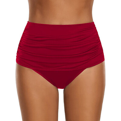 

Roseonmyhand Womens High Waisted Swim Bottom Ruched Bikini Tankini Swimsuit Briefs Plus Size